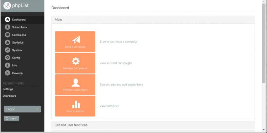 phplist--dashboard-screenshot